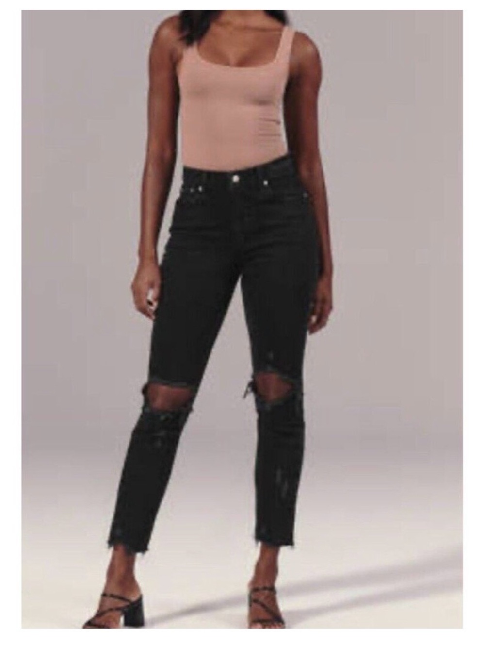 Abercrombie & Fitch Jeans Black The Mom High-Rise Curve Love women’s size 28 6